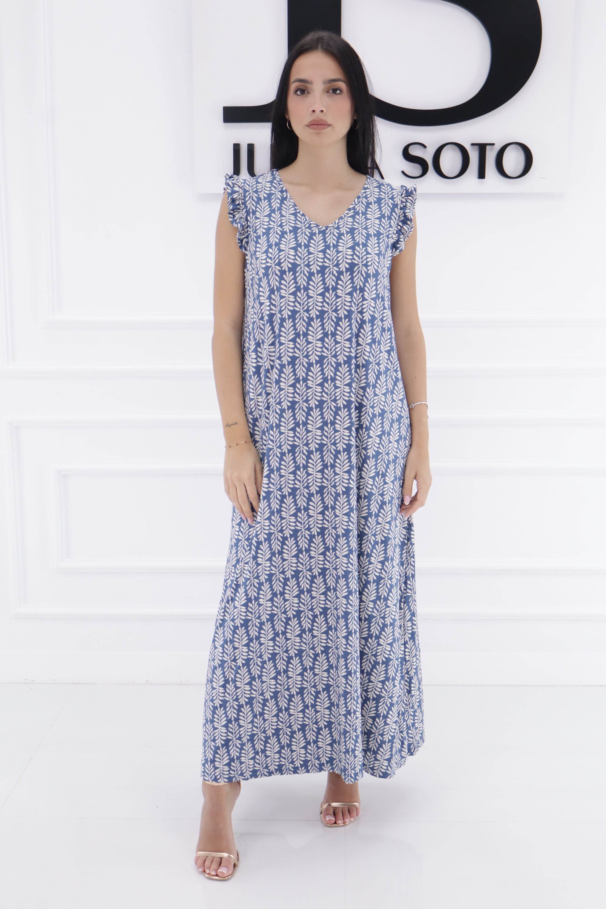 Vestido hojitas C256