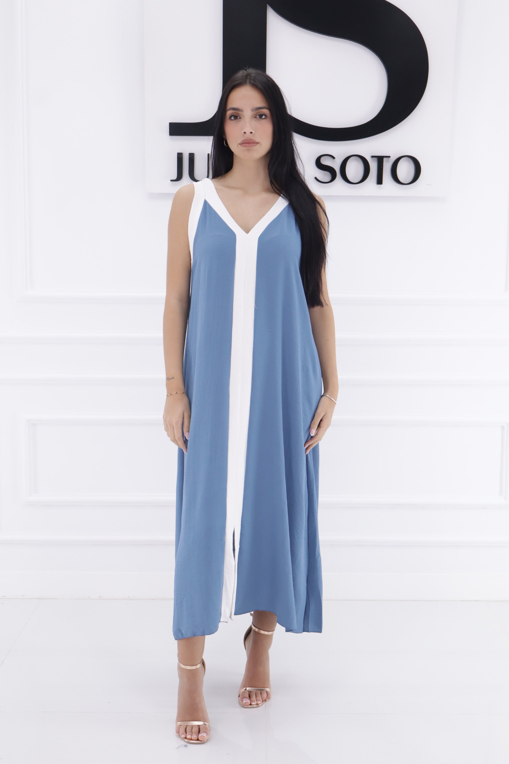 Vestido raya blanca C352