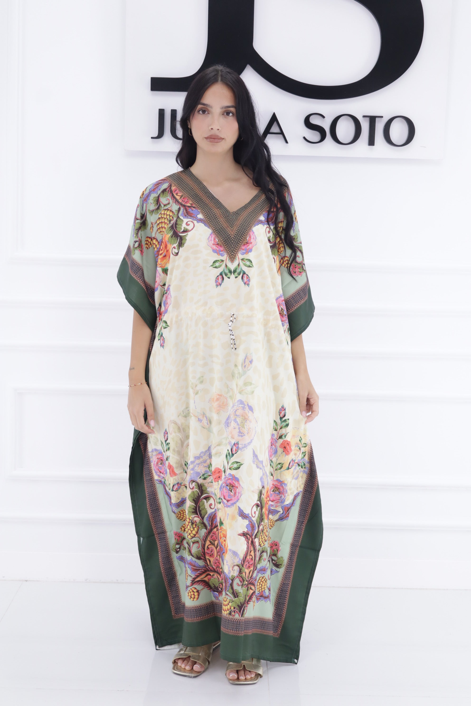 Vestido pañuelo rosas