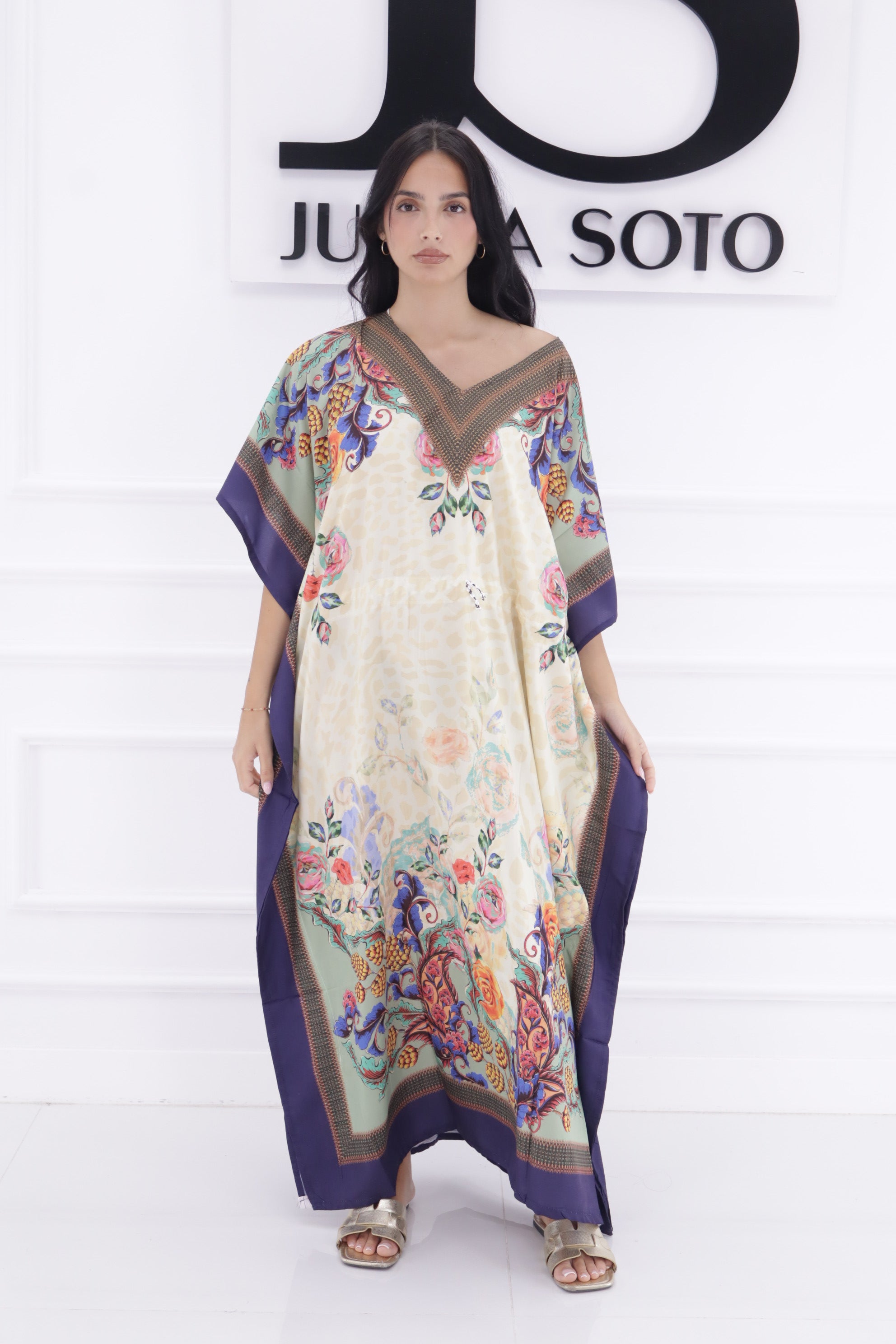 Vestido pañuelo rosas