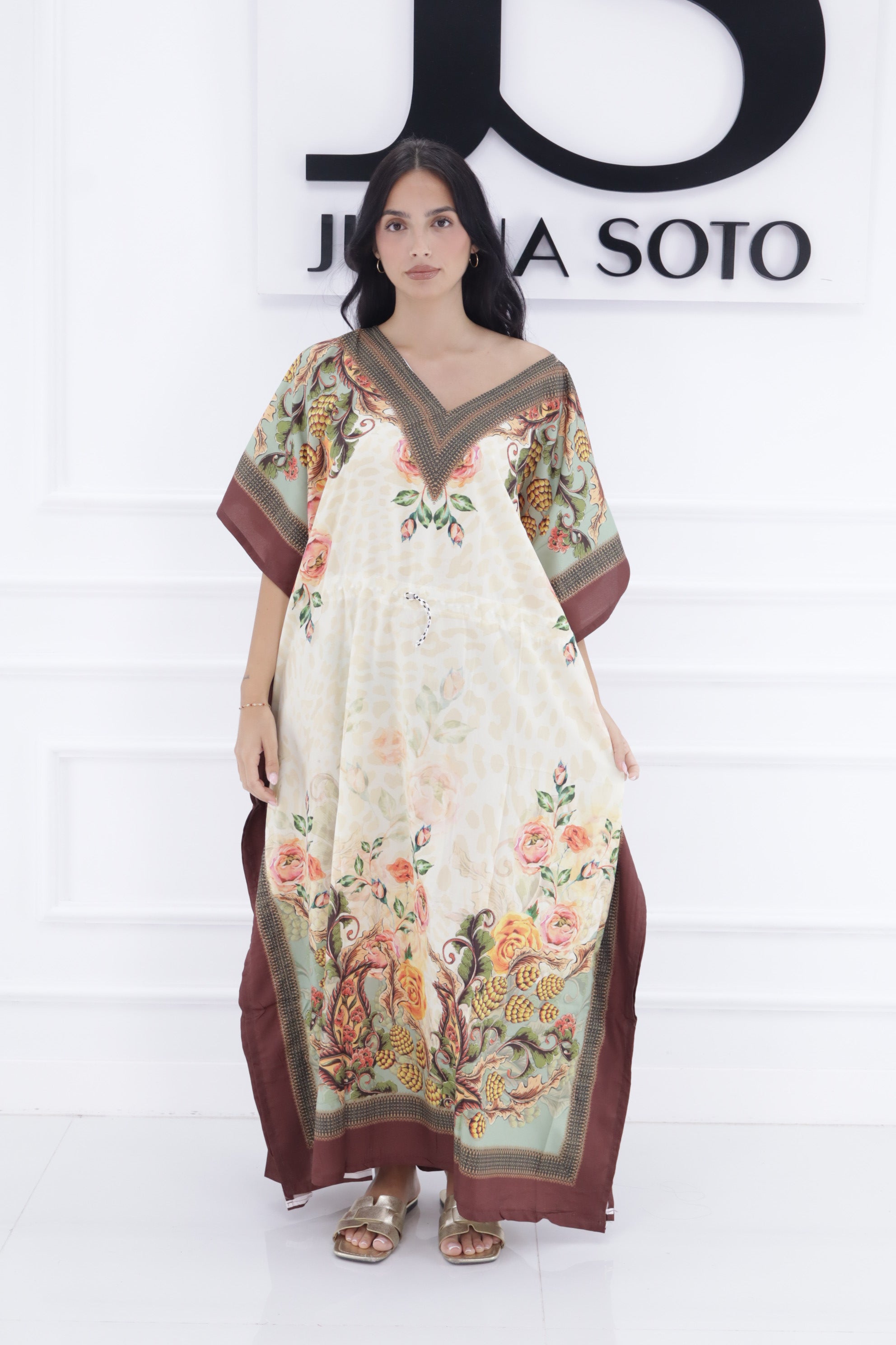 Vestido pañuelo rosas