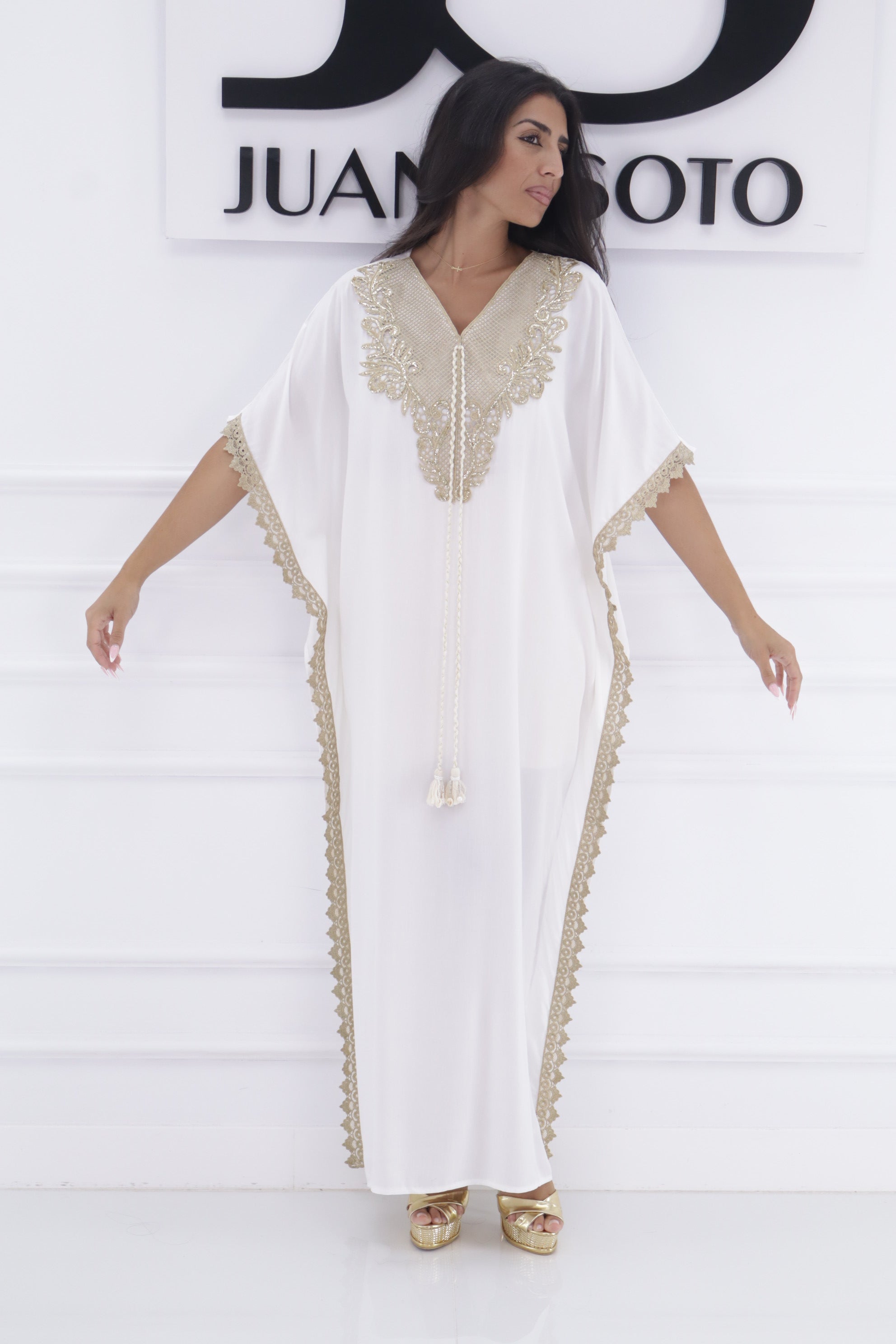 Vestido Marruecos dorado DD006