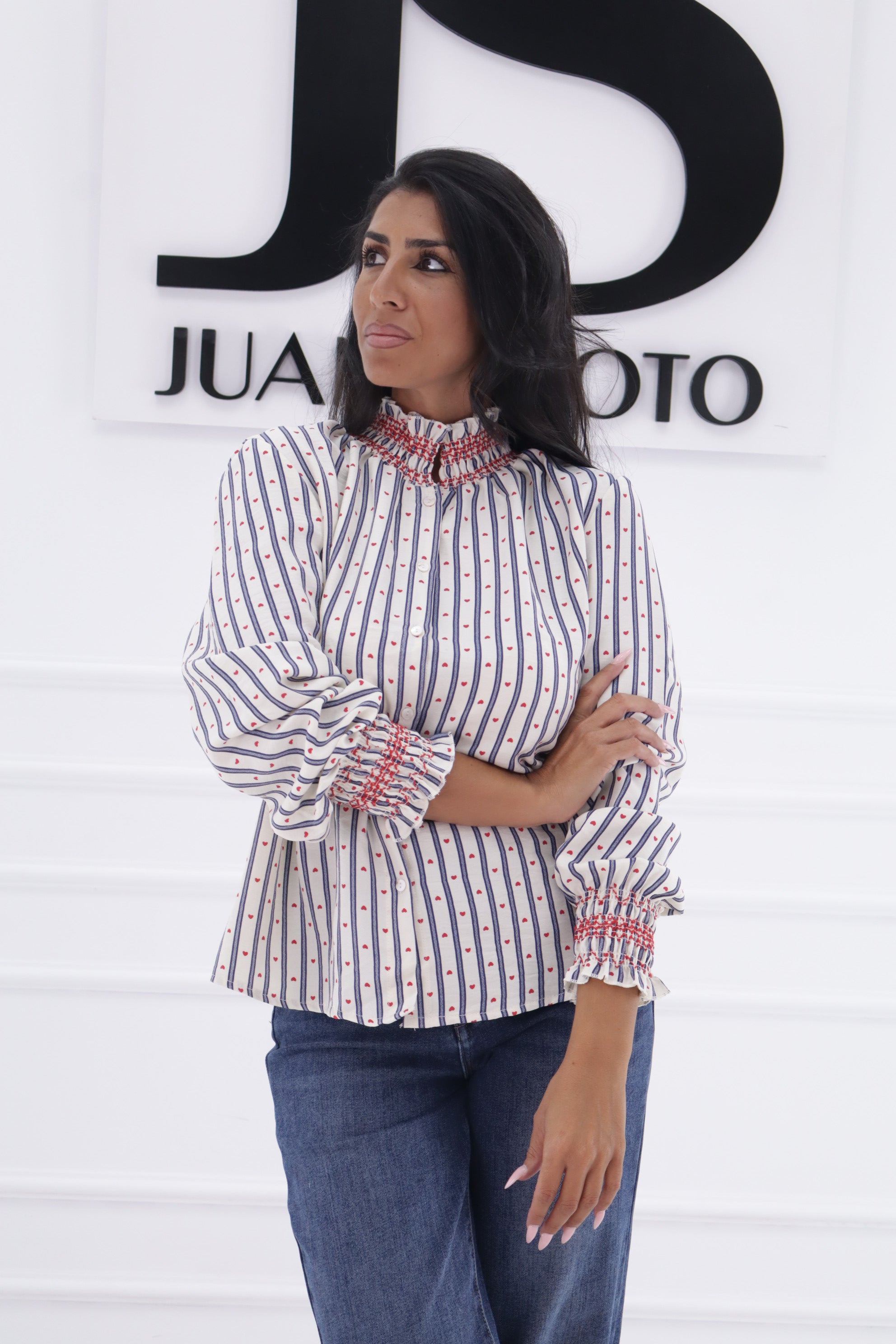 Camisa rayas corazoncitos 1D2247