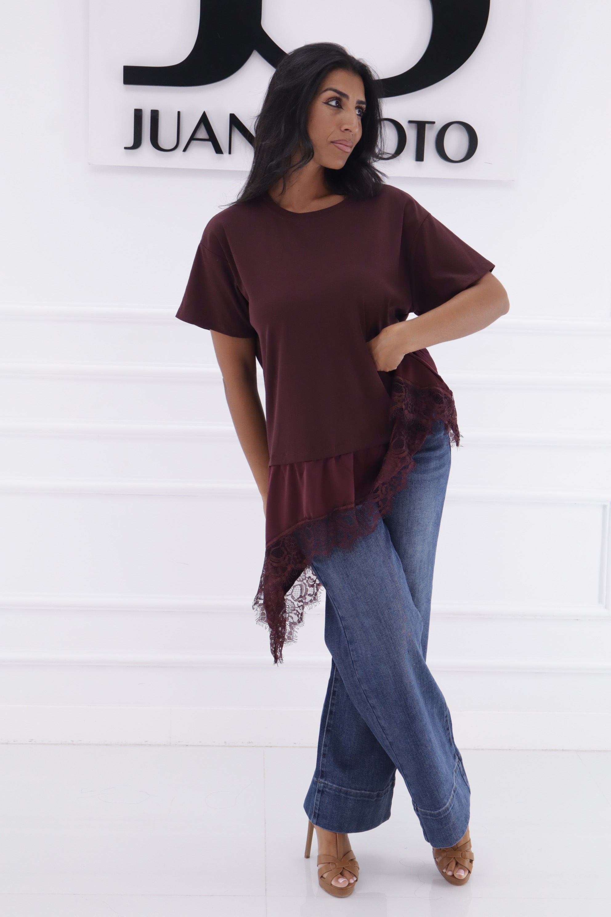 Camiseta bajo encaje C3291