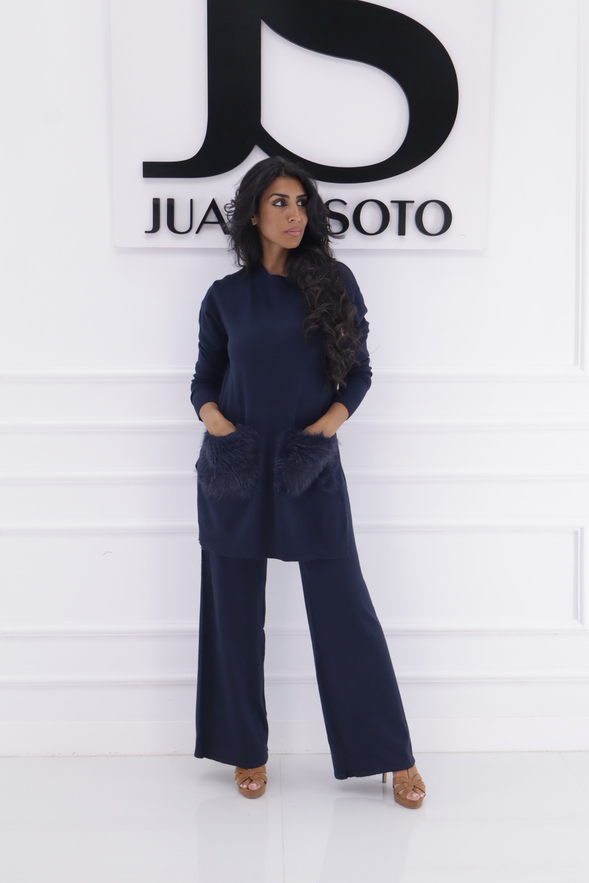 Conjunto lana bolsillo pelo 26-2868