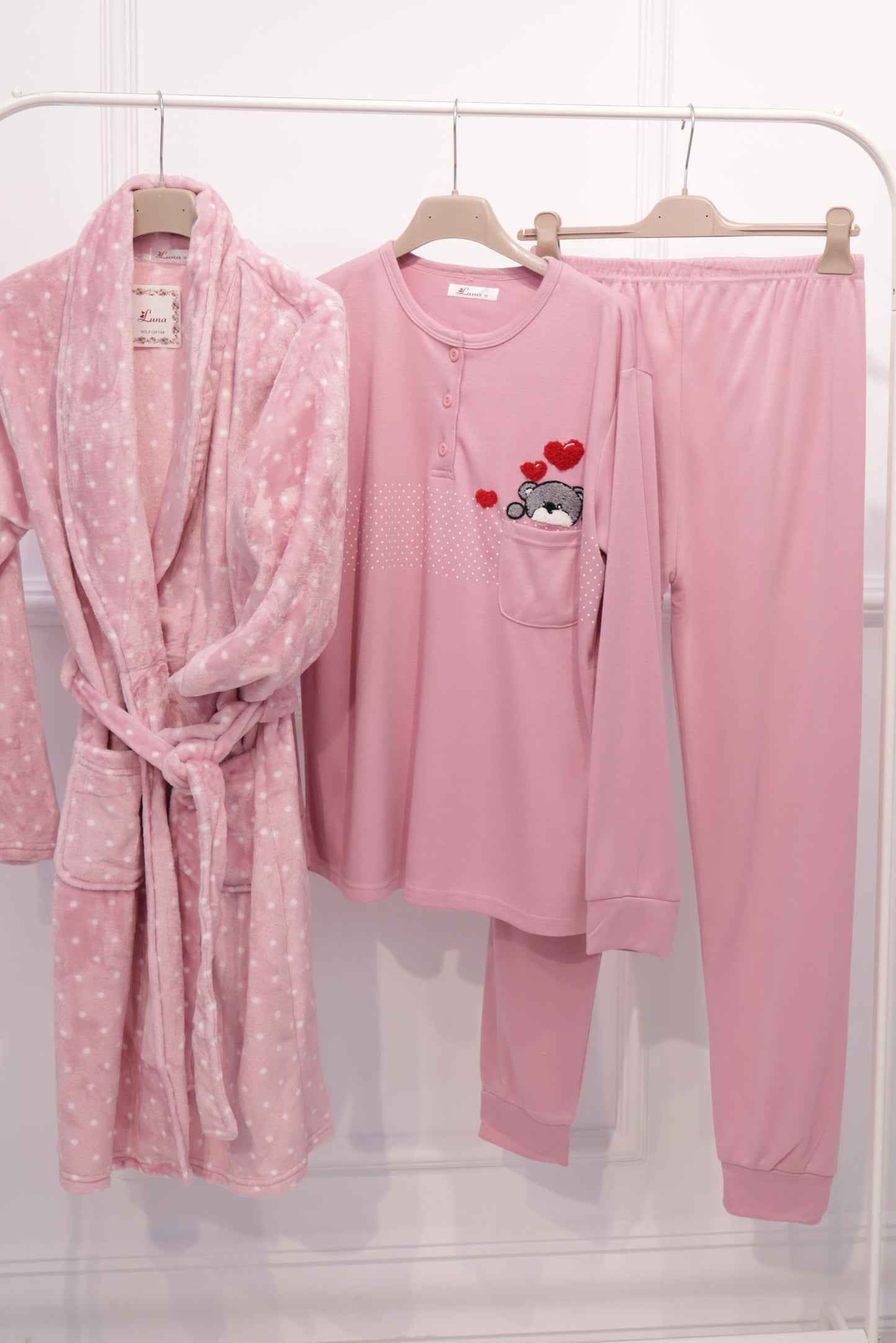 Pijama lunares (3 piezas )x12619