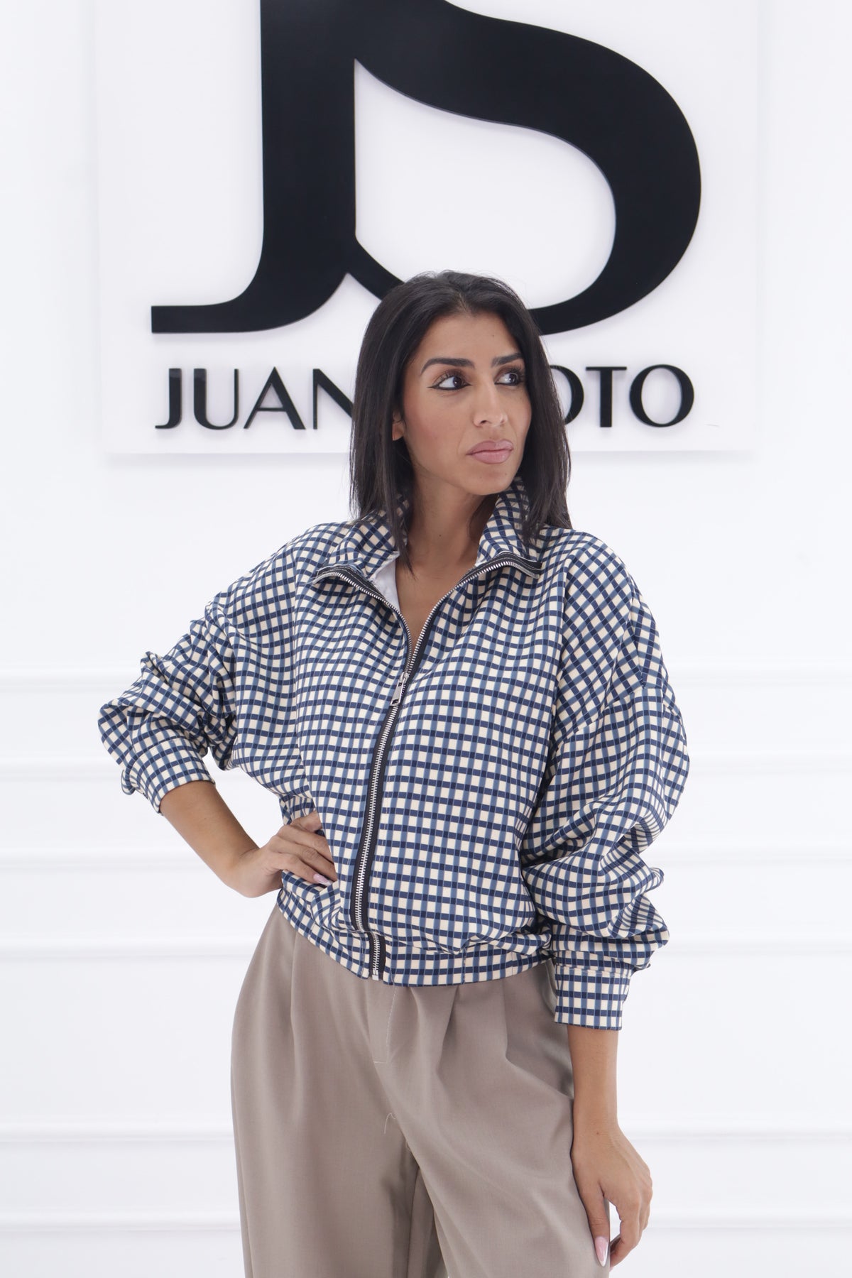Chaqueta cuadro grande 12233