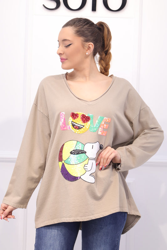 Camiseta love snoppy 249160