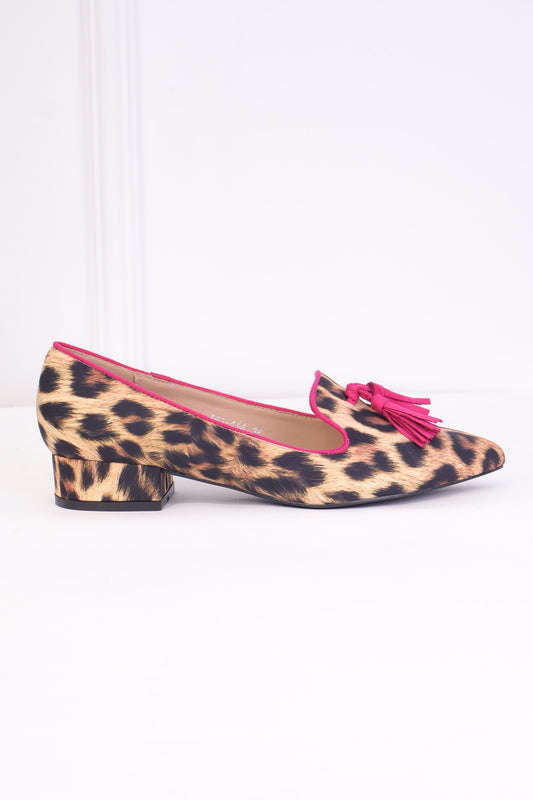 Manoletina leopardo tacon bajo A41-414