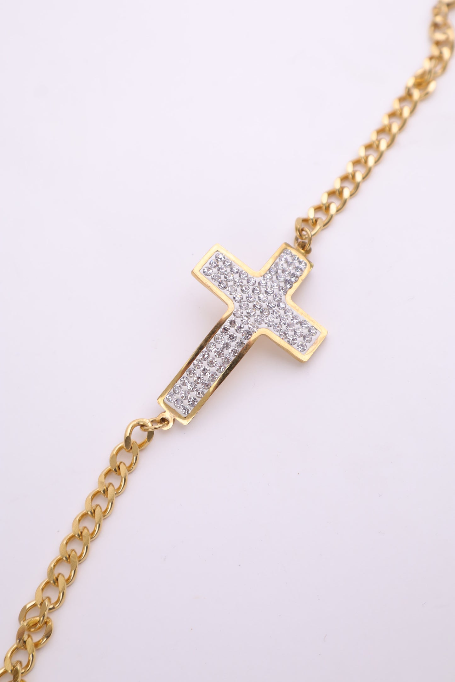 Pulsera cruz acero