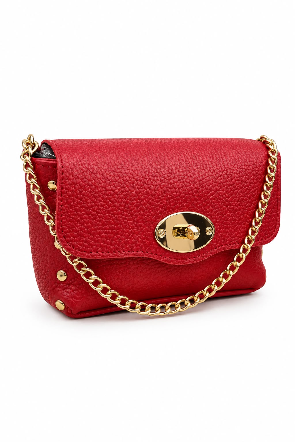 Kleine rote Ledertasche