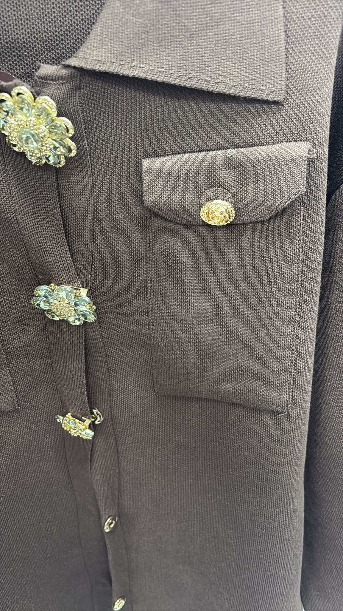 Conjunto JOYA CK8171"BOTÓN FLOR BRILLO"