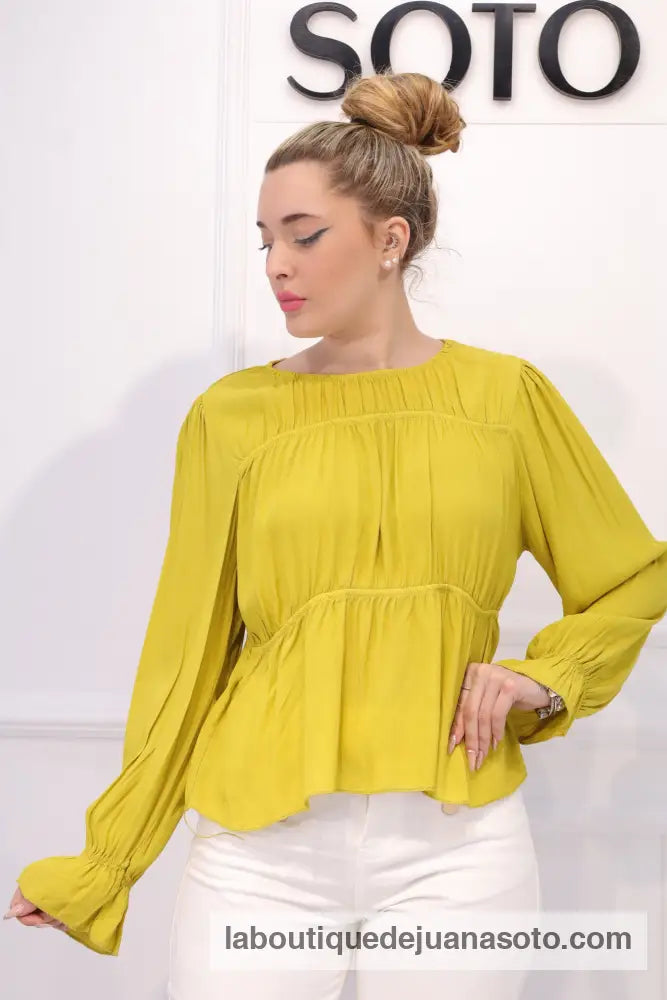 Blusa a6340 MOSTAZA