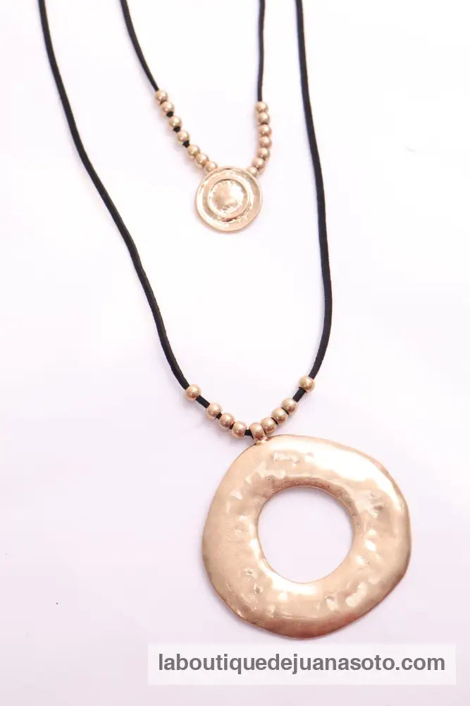 Collar circulo 003658 DORADO