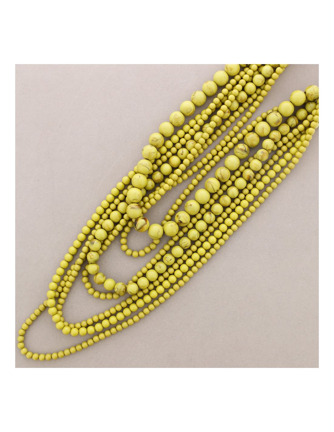 Collar multifilas bola resina 53686 coral