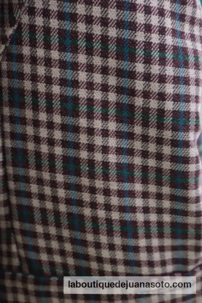 Pantalon cuadros CUADROS BURDEOS Y BEIG LINEA VERDE