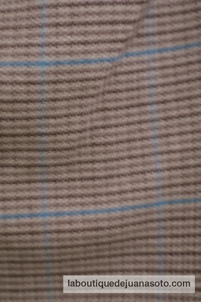 Pantalon cuadros MARRON Y CAMEL,LINEA AZUL PETROLEO