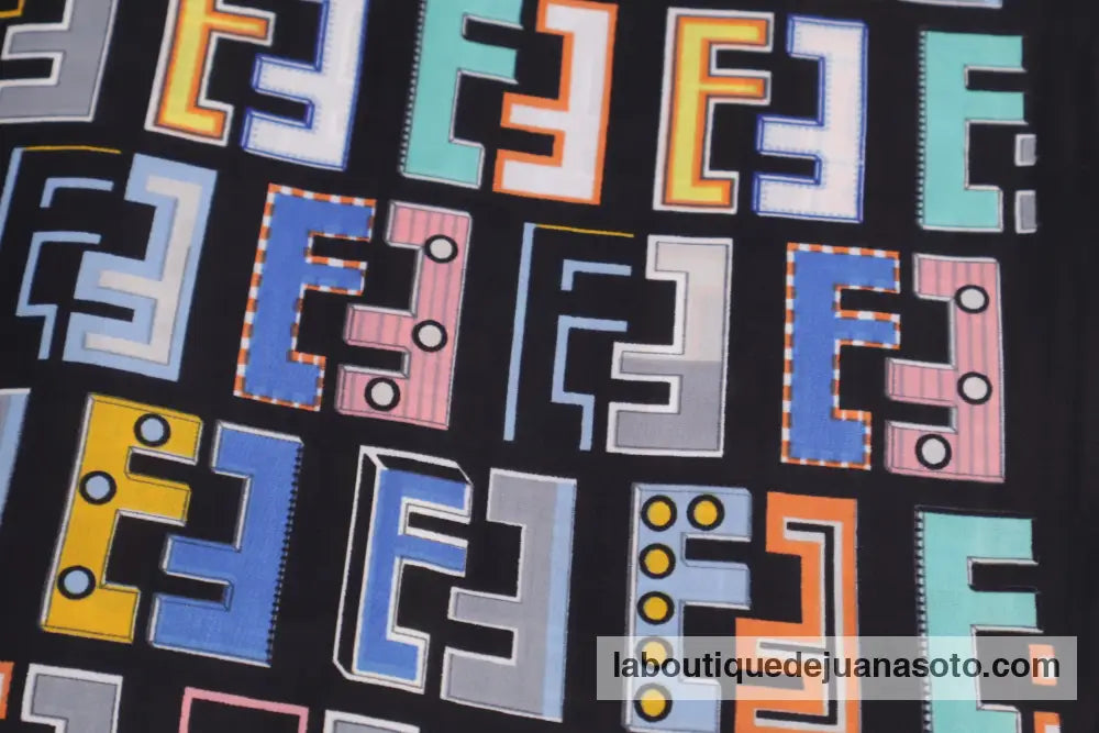Pañuelo letra cd-3791 NEGRO (LETRAS COLORES)